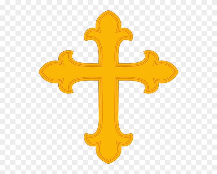 Gold Cross Clip Art At Clker - Communion Cross Clip Art #109162