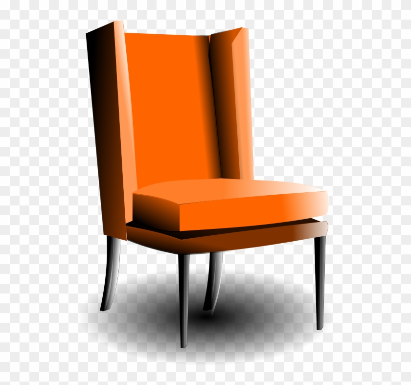 Old Fashioned Armchair 555px - Orange Chair Clipart #109371