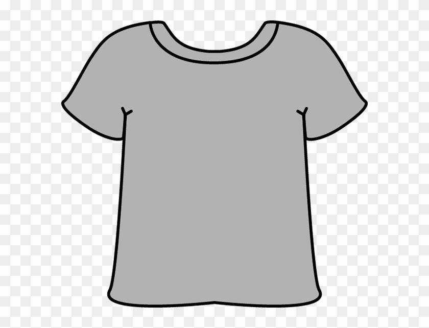 Gray Tshirt Clip Art - Grey T Shirt White Collar #109692