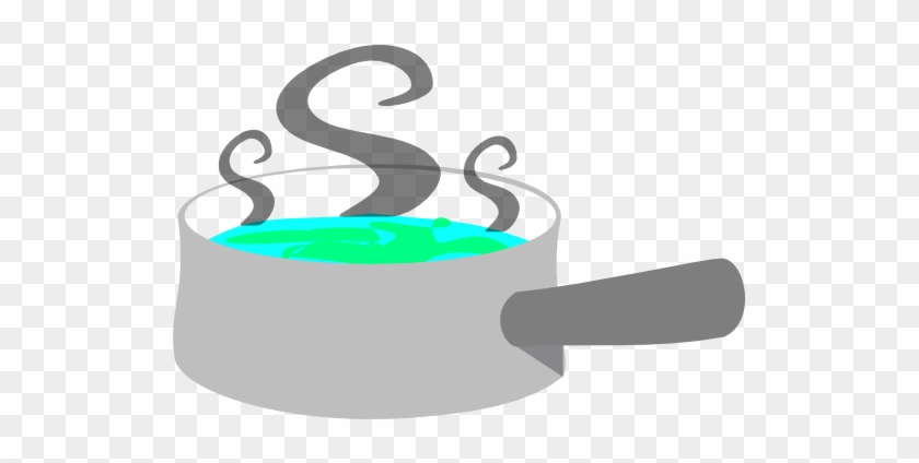 Grey Pot With Steam Clip Art At Clker - Boiling Water Clip Art #109731