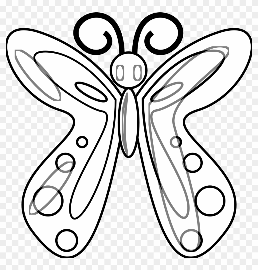 Butterfly Net Drawing Clipart Panda - Flower Clip Art Black And White #109812