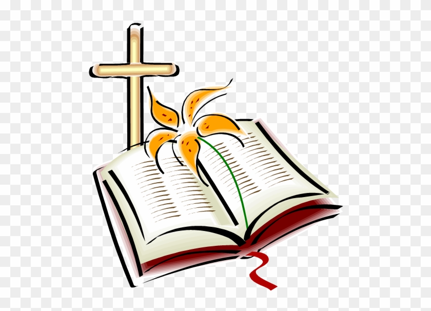 Bible Christian Cross Religious Text Clip Art - Christian Cross And Bible #109872