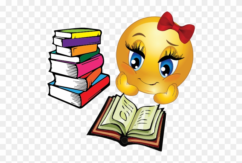 Girl Studying Clipart - Open Book Clip Art #109878