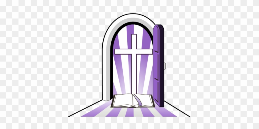 Purple Cross Doorway - Open Door Clip Art #110029