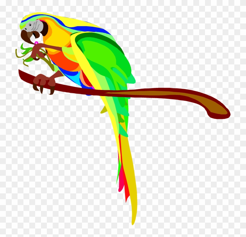 Macaw Parrot Clip Art Clipart Free Clipart - Parrots Sitting On Tree Clipart #110198