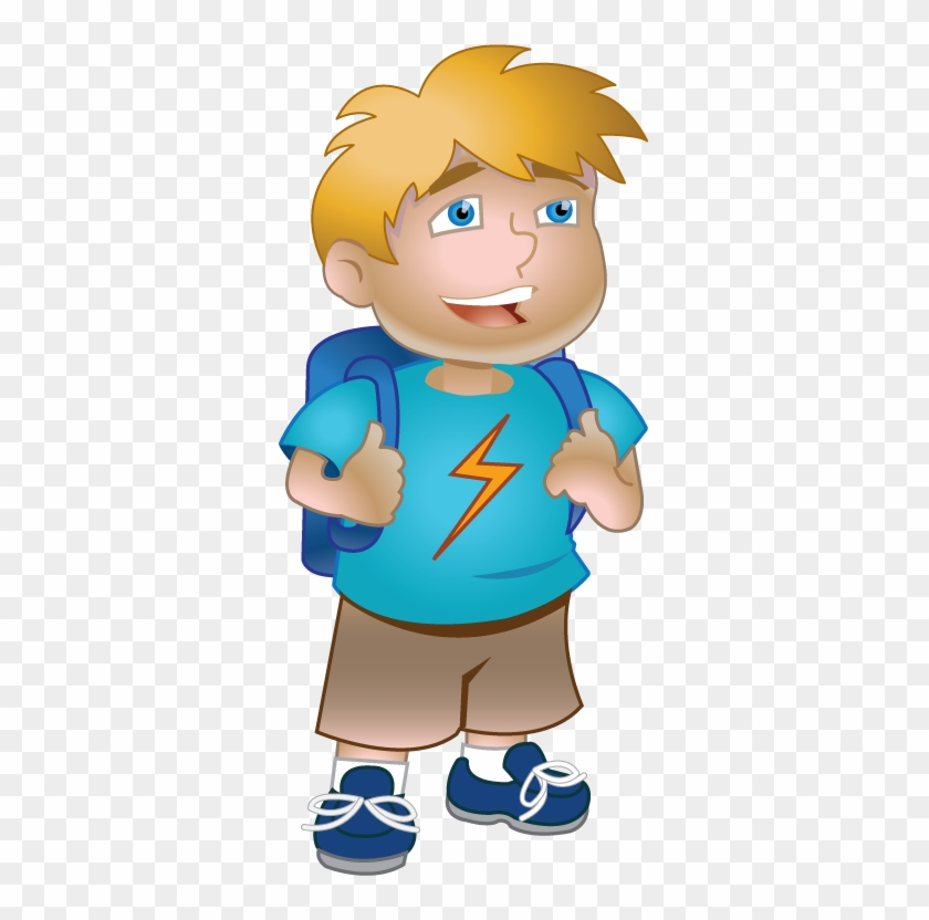 Little School Boy - Clip Art #110470