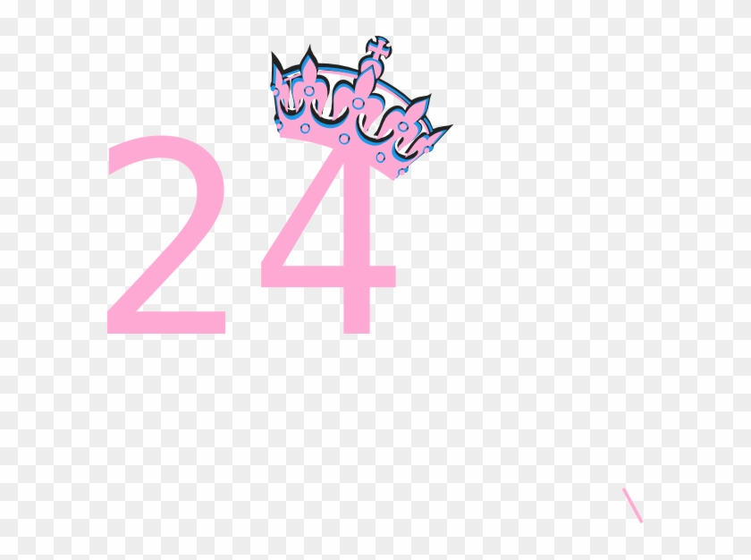 Number Drawing Clip Art - Number 24 In Pink #110654