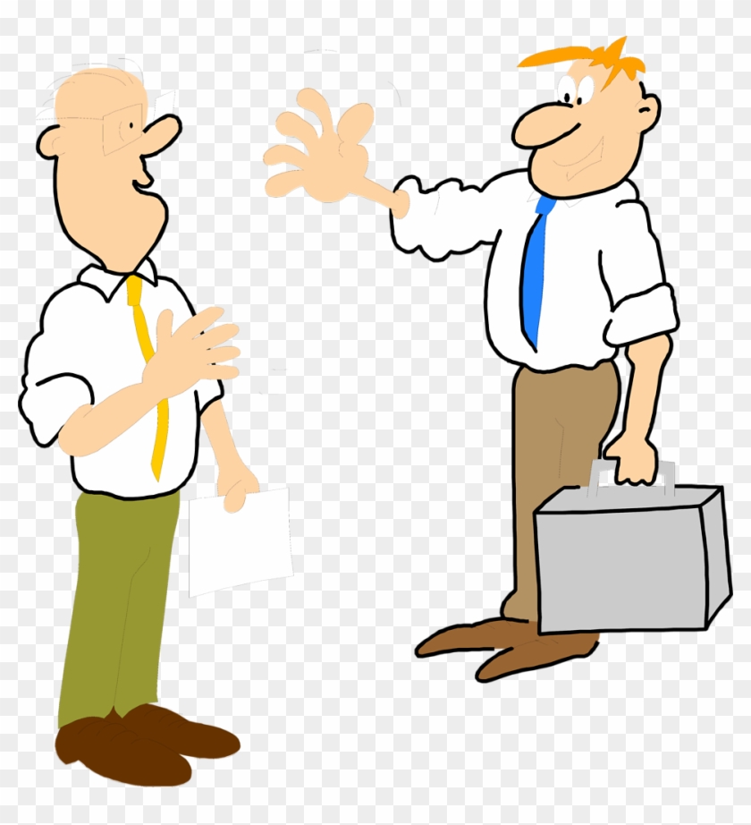 People Greeting Each Other Clipart - Greeting Cartoon Png #110676