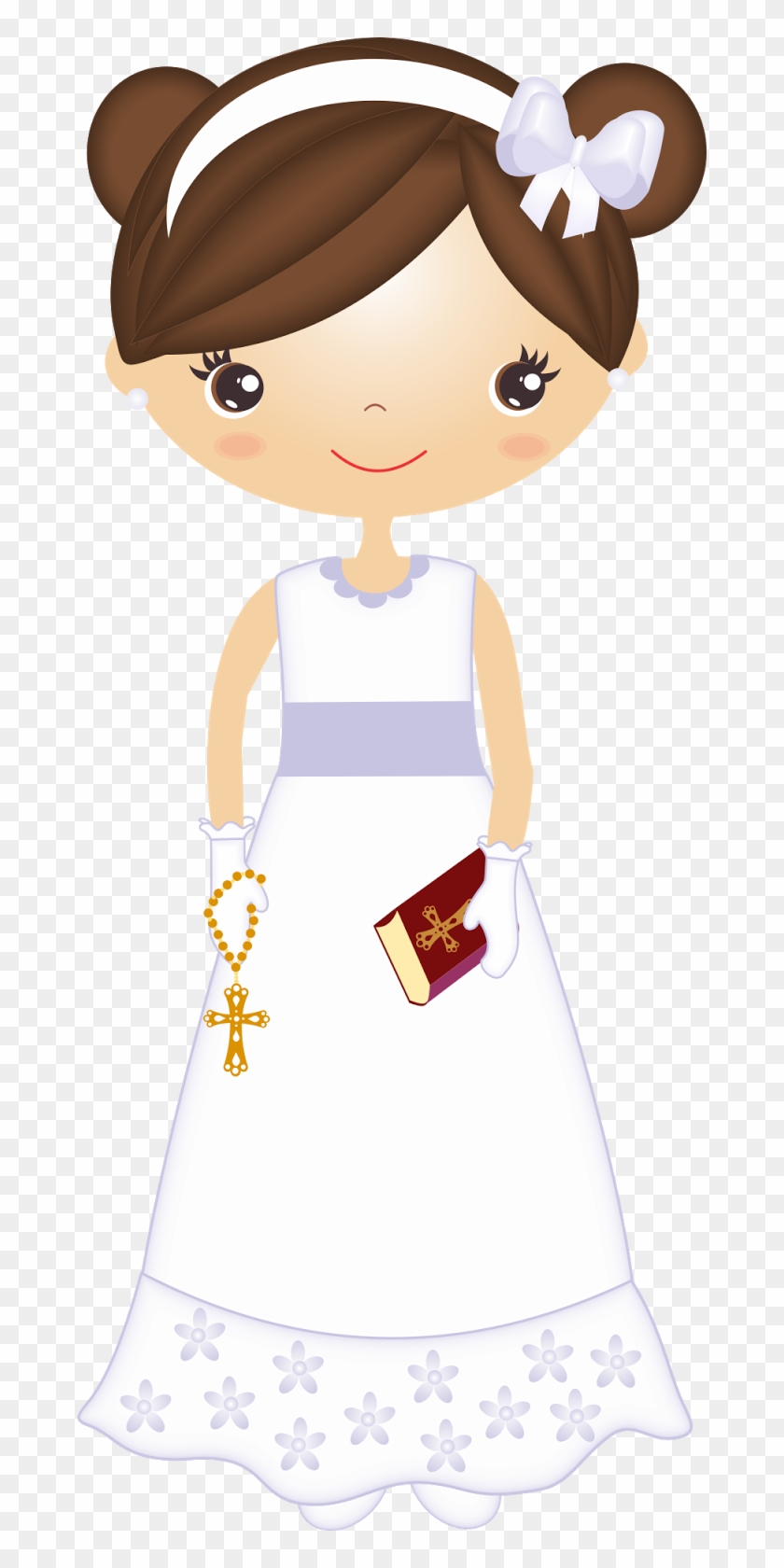 Clipart De Nenas En Su Primera Comunión - Communion Girl Clip Art #110842