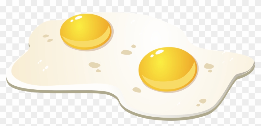 Free Two Fried Eggs Clip Art - Fried Eggs Vector Png #111121