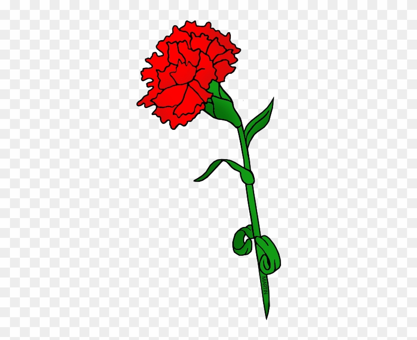 Red Carnation - Ohio State Flower Clipart #111134