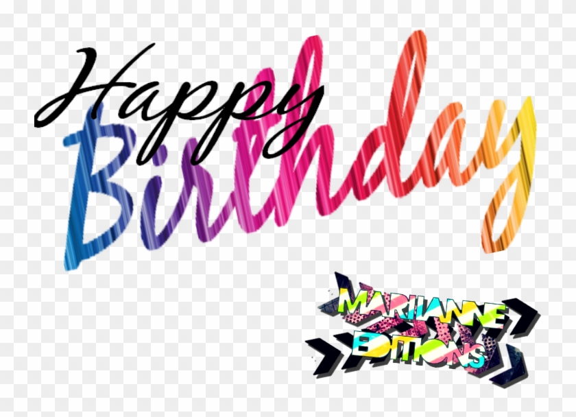 Happy Birthday Text - Happy Birthday Text Art Png #111152