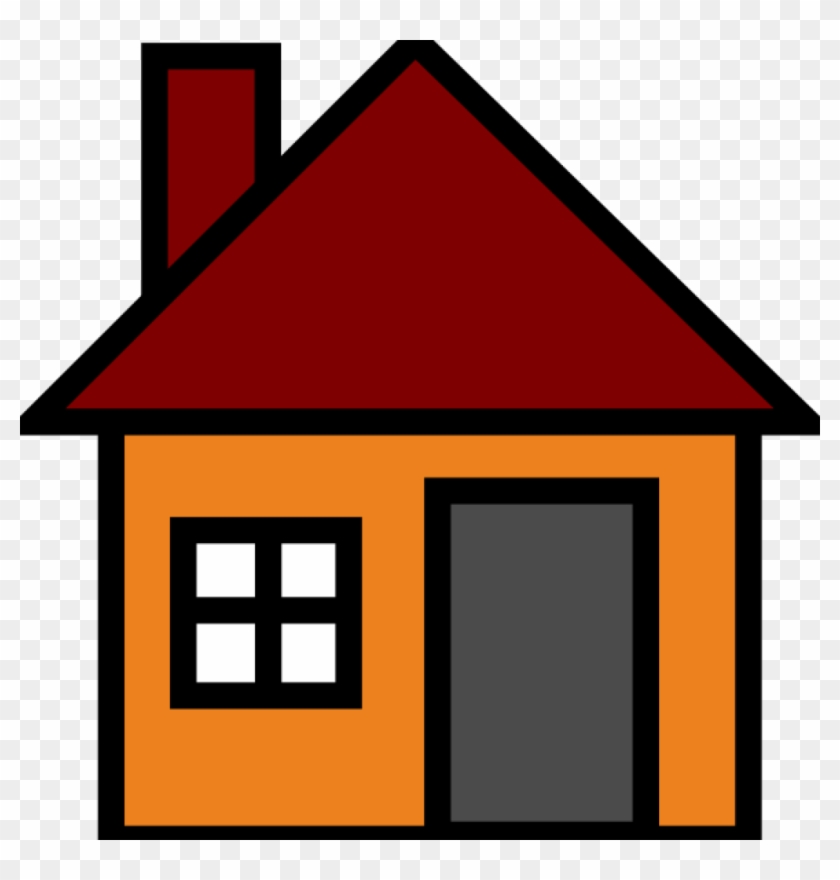 House Clipart Orange House Clip Art At Clker Vector - House Clipart #111188