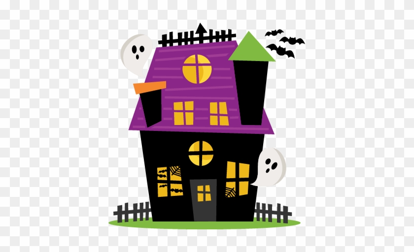 Haunted House Clipart - Zazzle Gespenstische Villa Und Schläger Halloweens #111251