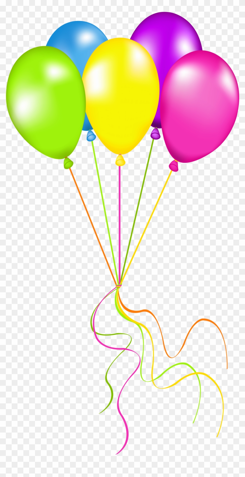 Birthday Clipart, Card Birthday, Birthday Wishes, Happy - Neon Balloons Clipart #111386