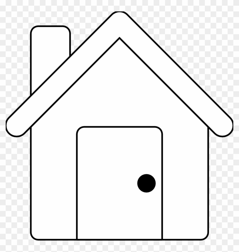 House Line Art Free Vector - Outlines Of A House #111570