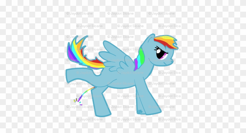 Rainbow Pony Peeing Back - Pony Peeing #589256