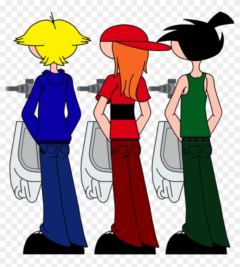 Rowdyruffs At The Urinals By Silviagunner - Drawing #589270