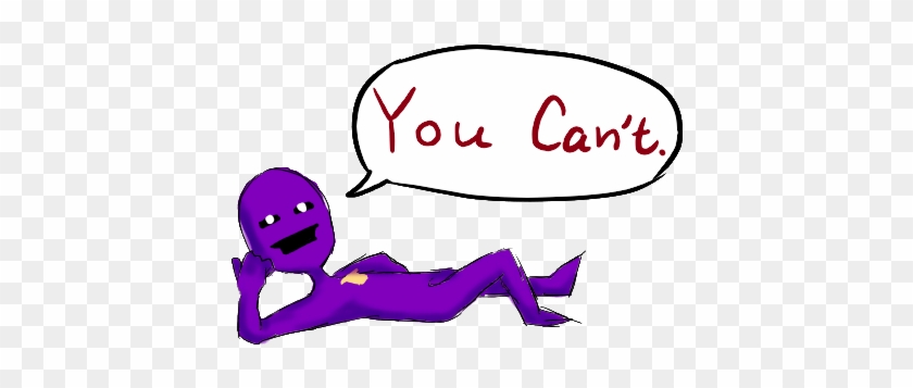 You Can't Pink Facial Expression Purple Text Clip Art - Five Night At Freddys Easy #589364