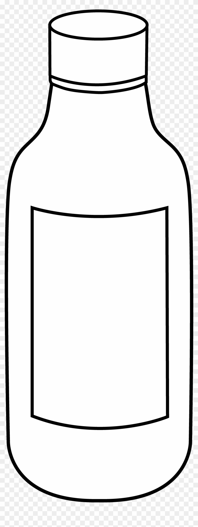 Bottle Clipart - - Bottle Clipart Black And White Png #589385