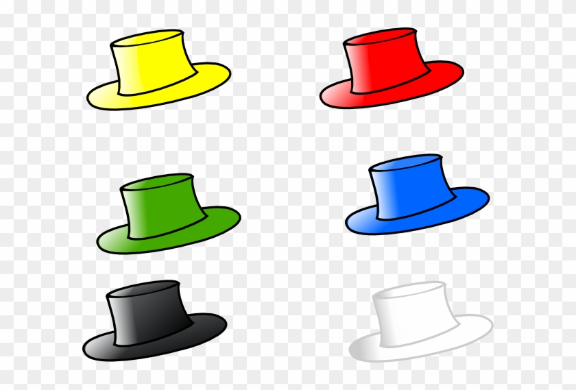 Clothing Six Hats Clip Art At Clipart - Azul Amarillo Rojo Negro #589430