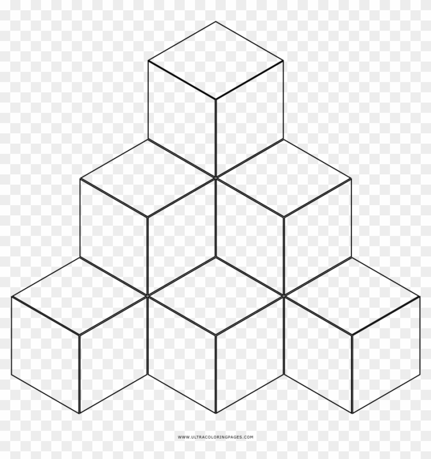 Necker Cube Coloring Page - Diagram #589544