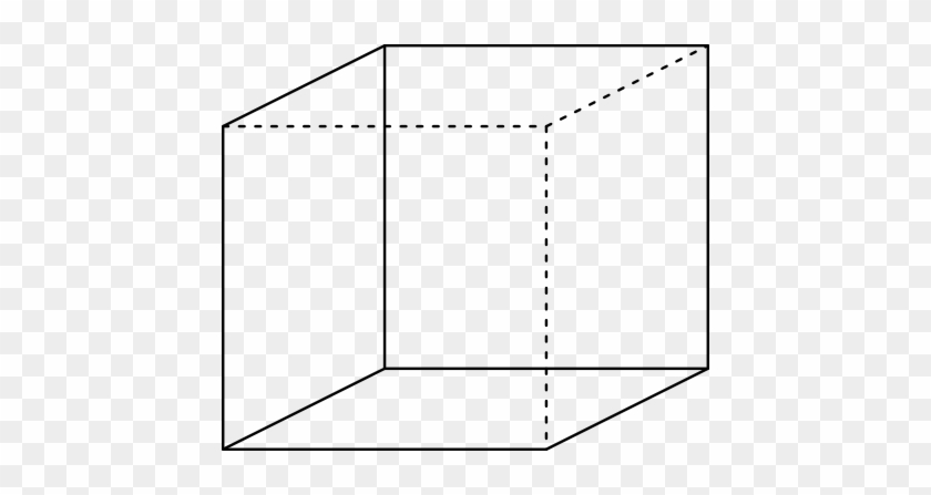 Another Possible Interpretation - Cube With Dotted Lines #589573