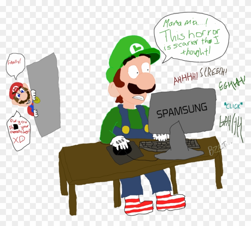 Luigi's Reaction To Five Nights At Freddy's Two By - Luigi Five Nights At Freddy's #589668