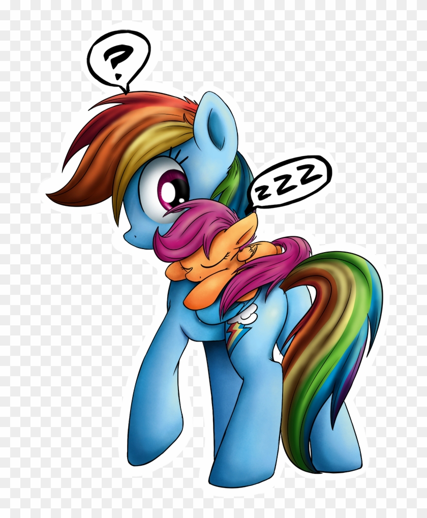 Xioade, Cute, Cutealoo, Dead Source, Ponies Riding - Rainbow Dash And Scootaloo Cute #589789