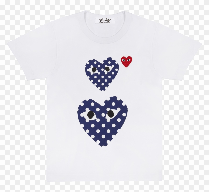 Cdg P1t238 Play Polka Dot T-shirt White - Comme Des Garçons Play Tee #589802