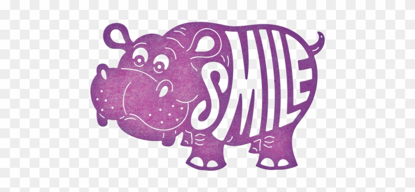 Cheery Lynn Designs Happy Hippo Die Cut Out - Cheery Lynn Designs - Happy Hippo Die - B561 #589823