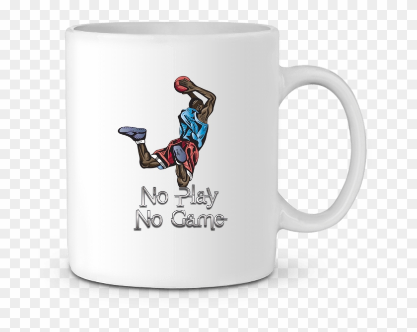 Mug En Céramique No Play No Game Par Dream Design - Cartoon Basketball Player Dunking #589853