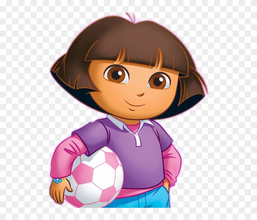 Dora Holding Soccer Ball - Dora Holding Soccer Ball #589926