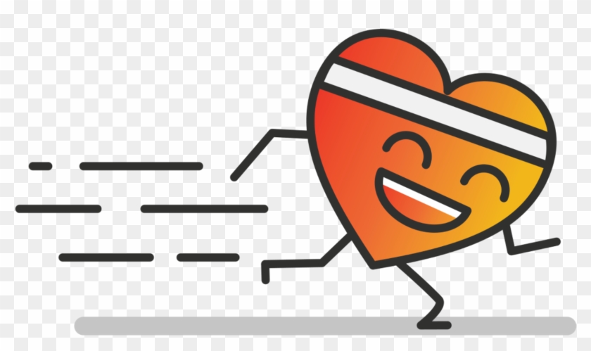 Heart Guy - Running - Running Heart Cartoon Png #590329