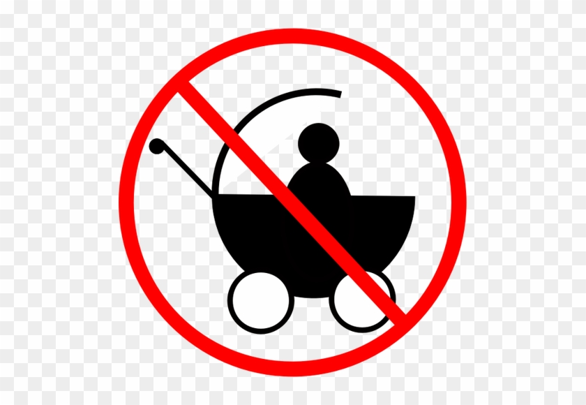 No Baby Carriage Sign Vector Graphics - No Children Clipart #590381