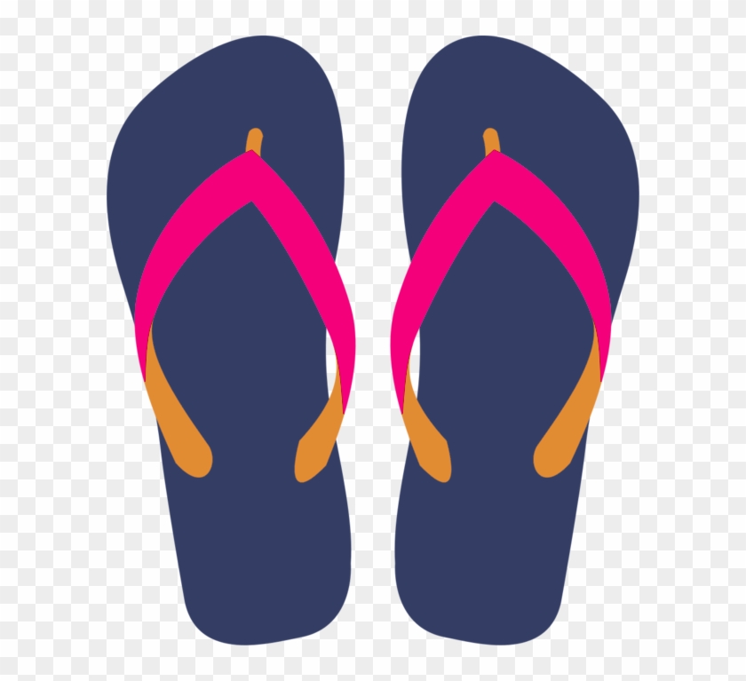 Flip Flops Vector Clip Art - Transparent Background Flip Flops Clipart #590552