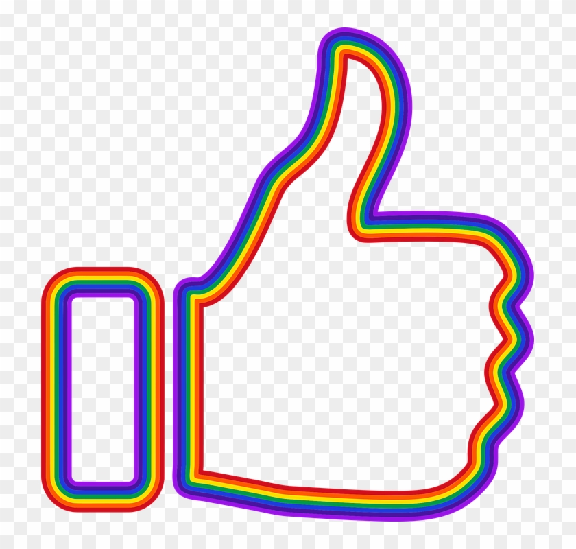 Thumbs Up Clipart Rainbow #590840