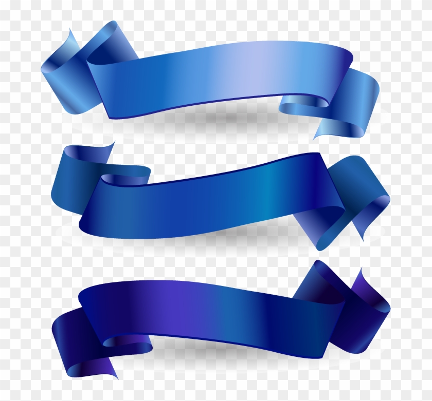 Blue Ribbon Euclidean Vector - Blue Ribbon Vector Png #590859