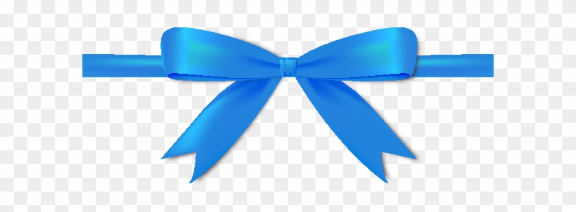 Blue Bow Ribbon Icon Vector Data - Blue Ribbon With Bow #590916