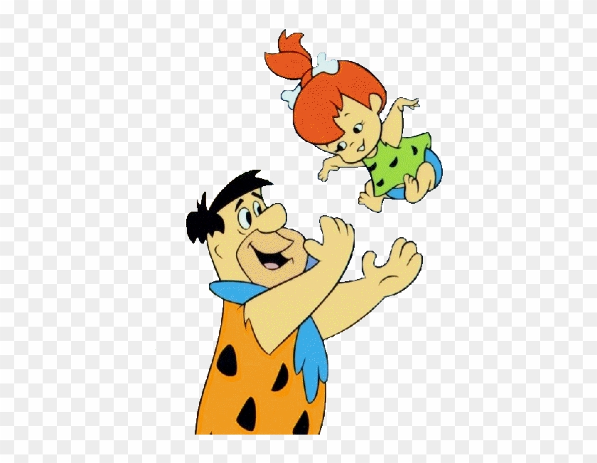 The Flintstones Family Clip Art - Pedro Picapiedra Y Pebbles.