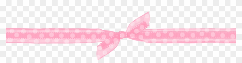 Pink Ribbon Whith White Pois By Rosalinda1000 - Hair Tie #591062
