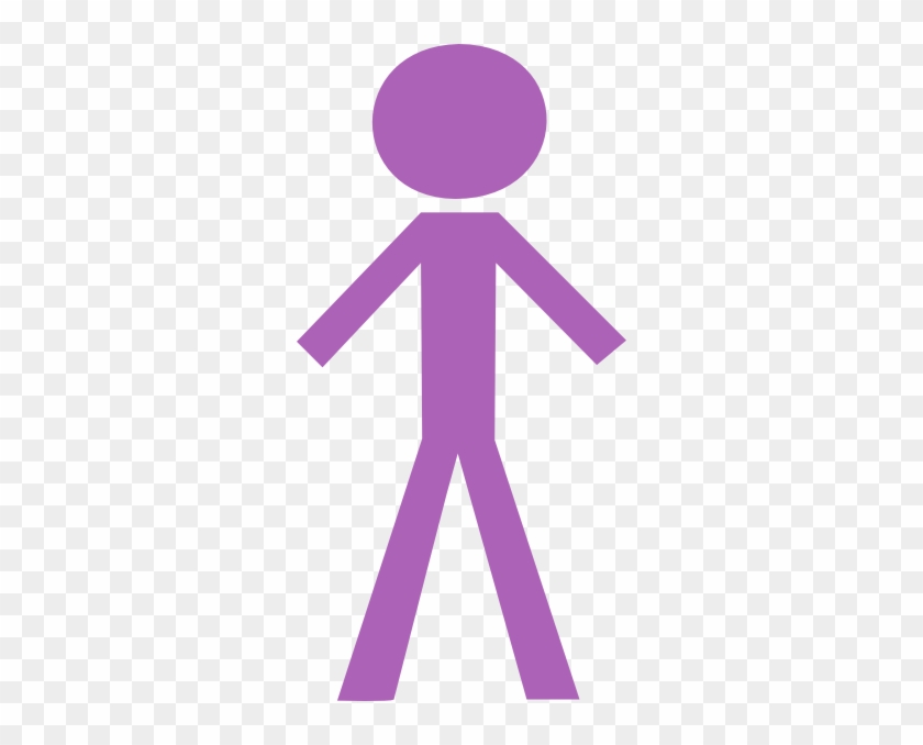 Purple Stick Man Clip Art - Stick Figure Transparent Background #591079