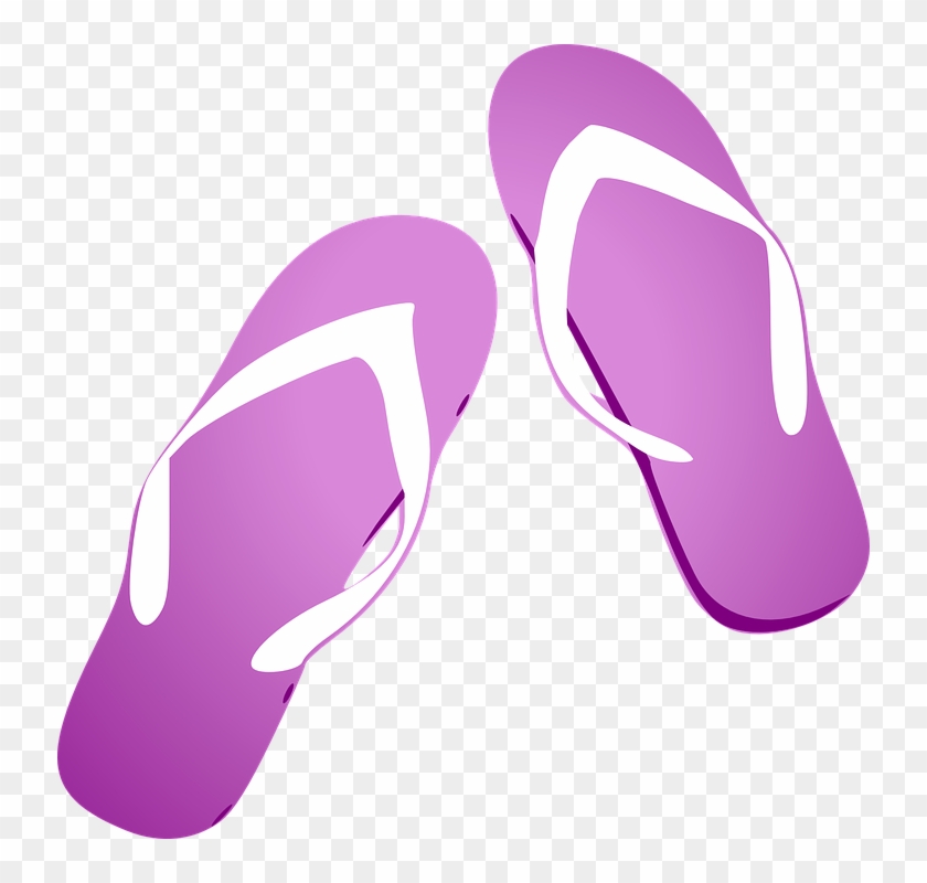 Mens Thong Cliparts 2, Buy Clip Art - Purple Flip Flops Clip Art #591085