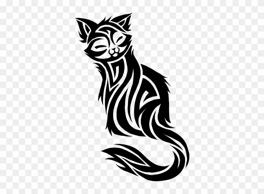 Tribal Cat Tattoo Stencil Photo - Tribal Style Cat Tattoo #591148