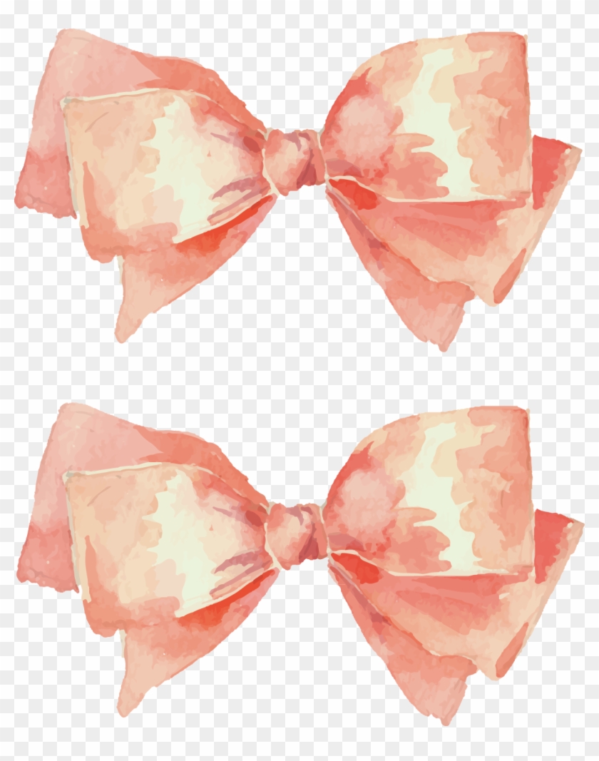 Watercolor Painting Illustration - Watercolor Bow Png #591224