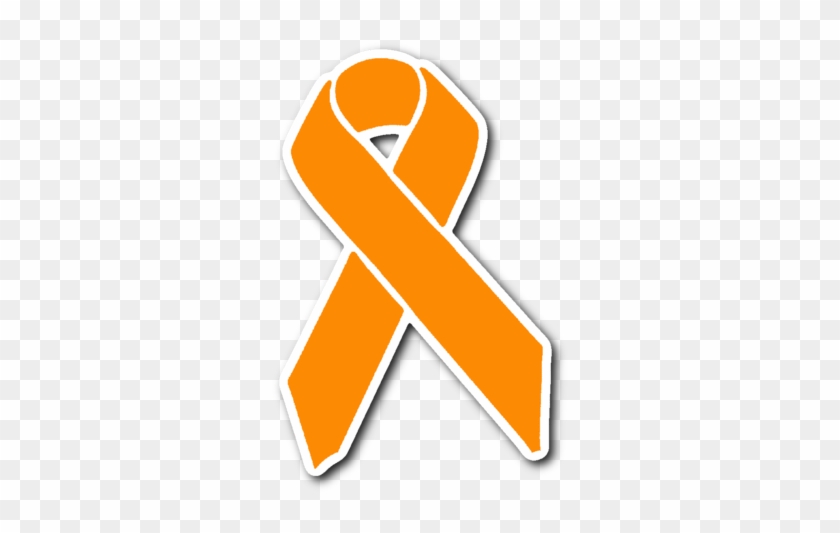 Orange Awareness Ribbon Sticker - Light Blue Awareness Ribbon #591320