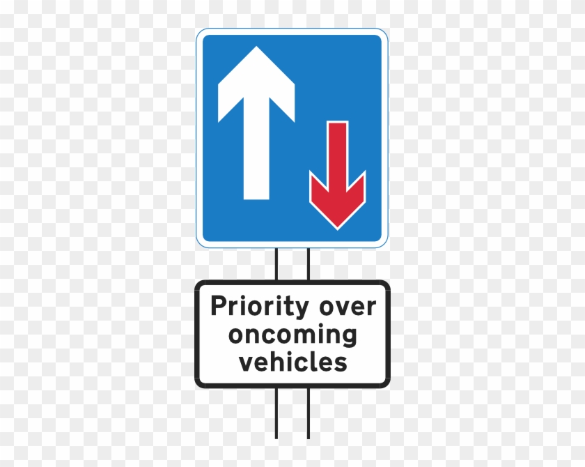Priority Over Oncoming Vehicles Clip Art - Priority Over Oncoming Vehicles #591400
