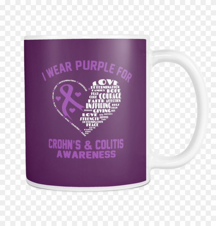 I Wear Purple For Crohn's & Colitis - Mug #591466