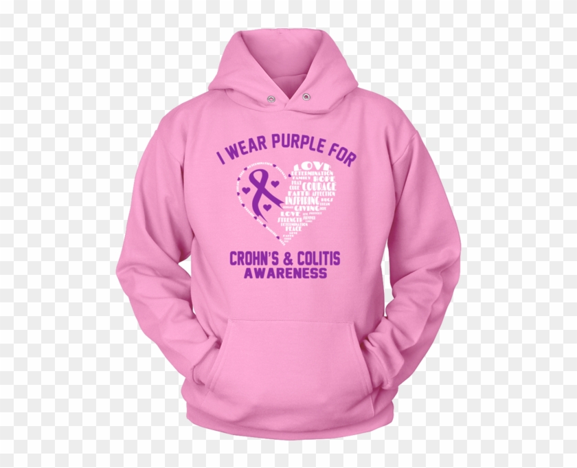 I Wear Purple For Crohn's & Colitis - American Flag Boston Terrier T-shirts & Hoodies #591478