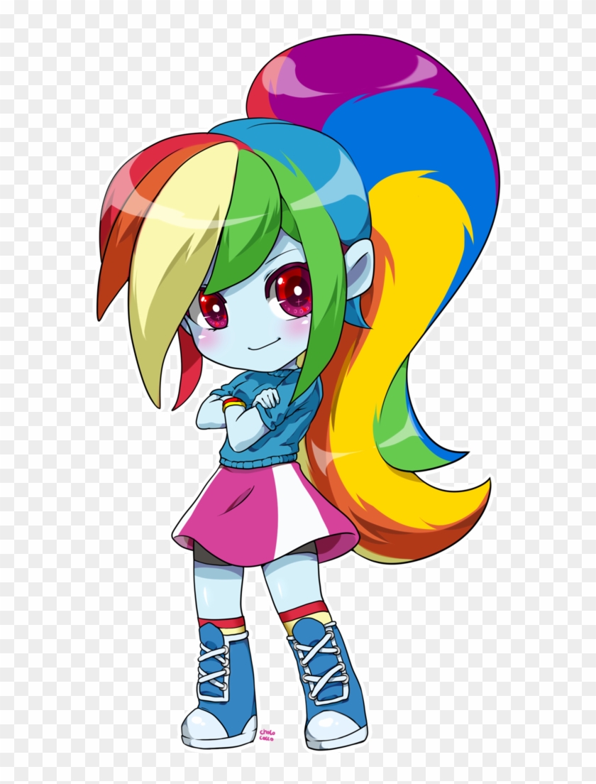 Equestria Girls Rainbow Dash Chibi Commission By Choco-cocco - Equestria Girls Rainbow Dash Chibi #591716